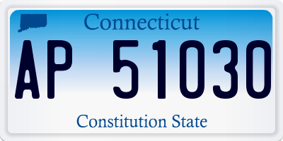 CT license plate AP51030