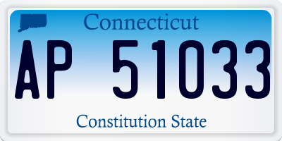 CT license plate AP51033