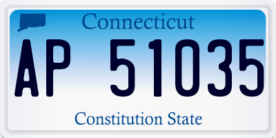 CT license plate AP51035