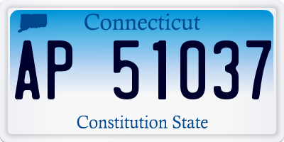 CT license plate AP51037