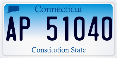 CT license plate AP51040