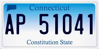CT license plate AP51041