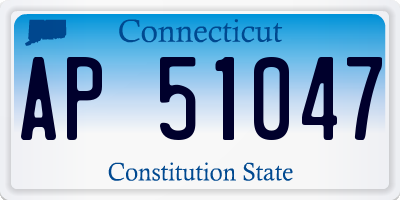CT license plate AP51047