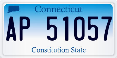 CT license plate AP51057