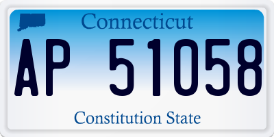 CT license plate AP51058