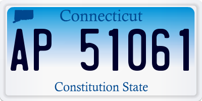 CT license plate AP51061