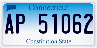 CT license plate AP51062