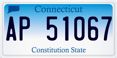 CT license plate AP51067
