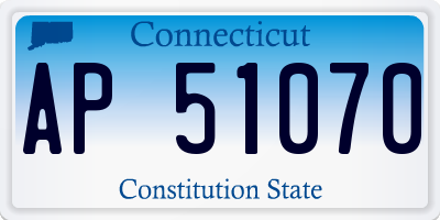 CT license plate AP51070