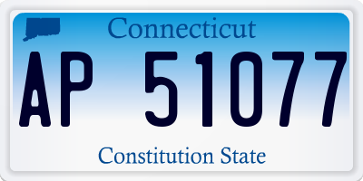 CT license plate AP51077