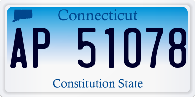 CT license plate AP51078