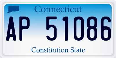 CT license plate AP51086
