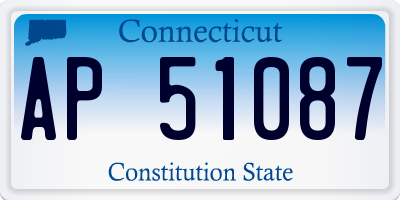 CT license plate AP51087