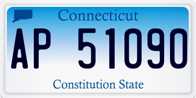 CT license plate AP51090
