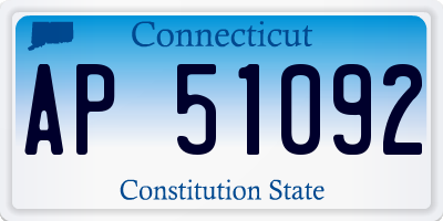 CT license plate AP51092
