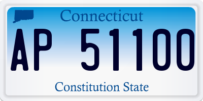CT license plate AP51100