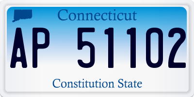 CT license plate AP51102