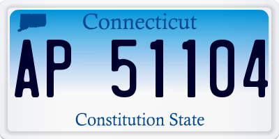 CT license plate AP51104