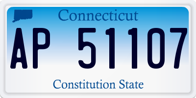 CT license plate AP51107