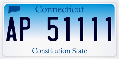 CT license plate AP51111