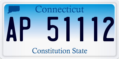 CT license plate AP51112