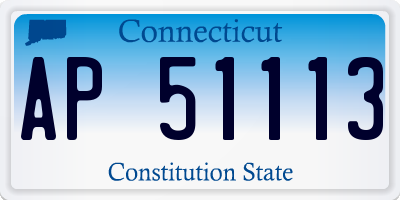 CT license plate AP51113