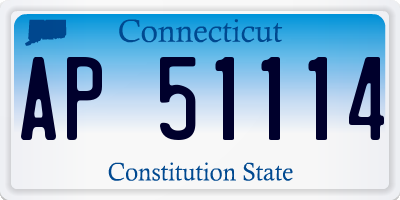 CT license plate AP51114
