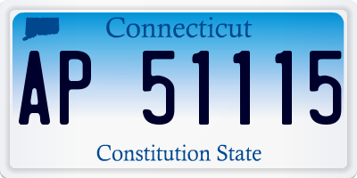 CT license plate AP51115