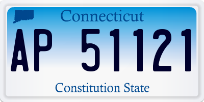 CT license plate AP51121
