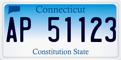 CT license plate AP51123