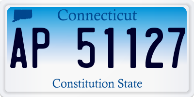 CT license plate AP51127