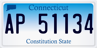 CT license plate AP51134