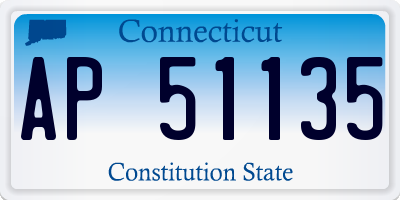 CT license plate AP51135