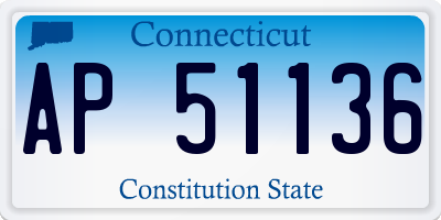 CT license plate AP51136