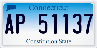 CT license plate AP51137