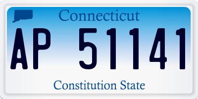 CT license plate AP51141