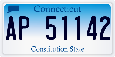 CT license plate AP51142