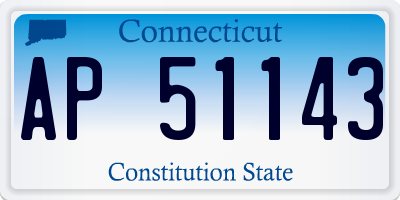 CT license plate AP51143