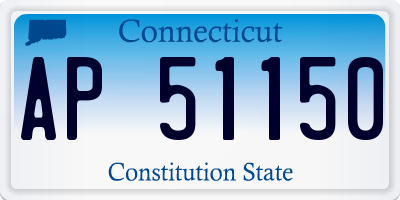 CT license plate AP51150