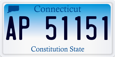 CT license plate AP51151