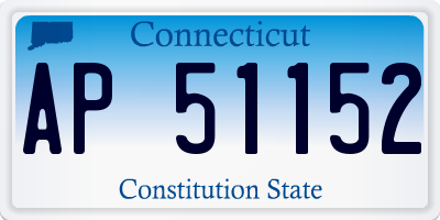 CT license plate AP51152