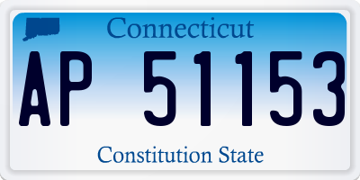 CT license plate AP51153