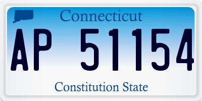 CT license plate AP51154