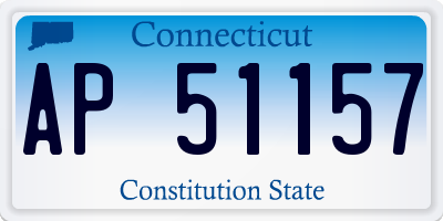 CT license plate AP51157