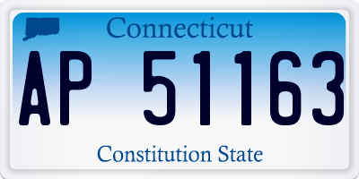 CT license plate AP51163