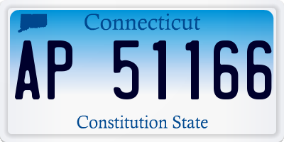 CT license plate AP51166
