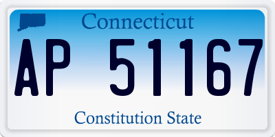 CT license plate AP51167