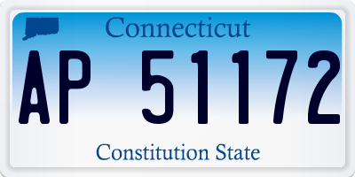 CT license plate AP51172