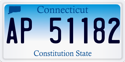 CT license plate AP51182