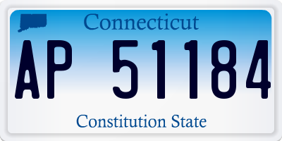 CT license plate AP51184